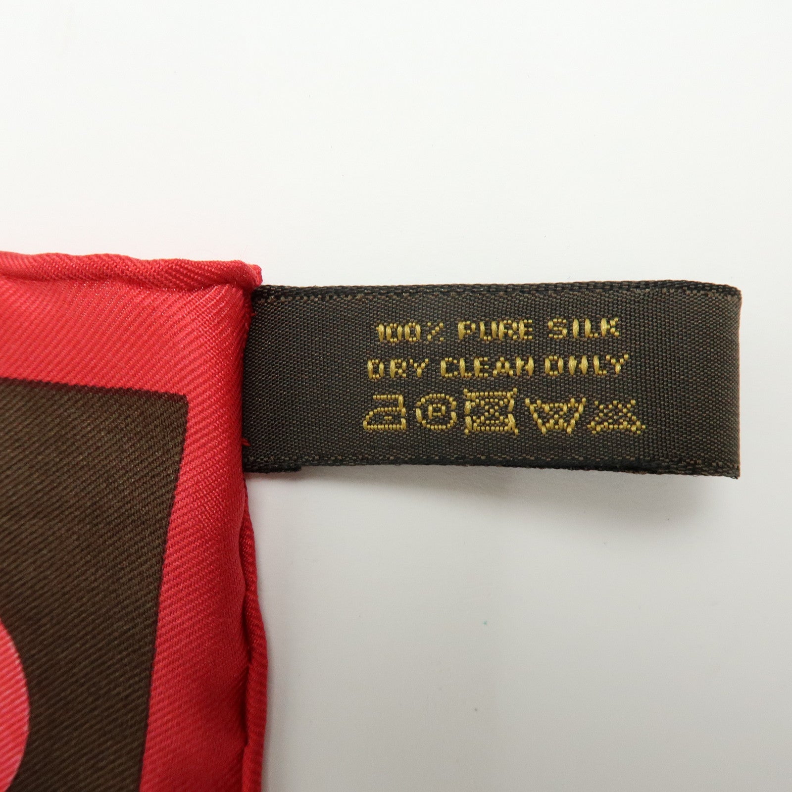 Louis Vuitton Monogram Cherry Silk 100% Scarf Brown Red M71962