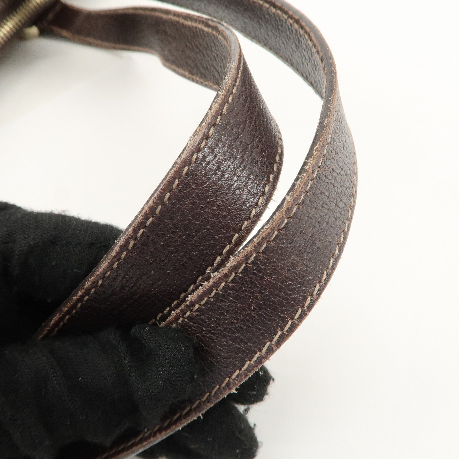 GUCCI Abbey GG Canvas Leather Tote Bag Hand Bag Beige 141470 Used