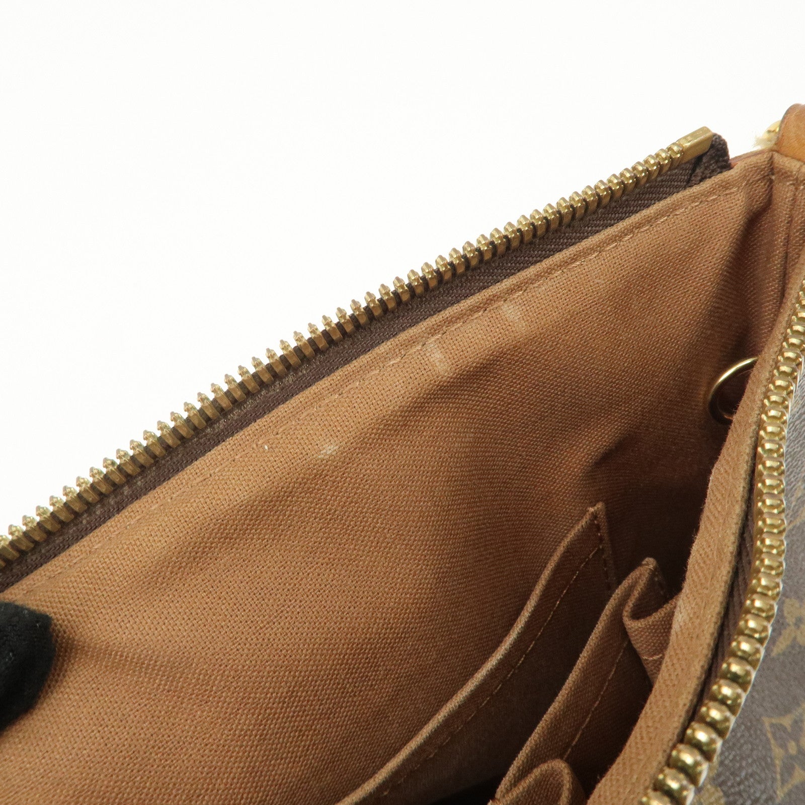 Louis Vuitton Monogram Palermo PM 2Way Hand Bag Brown M40145 Used