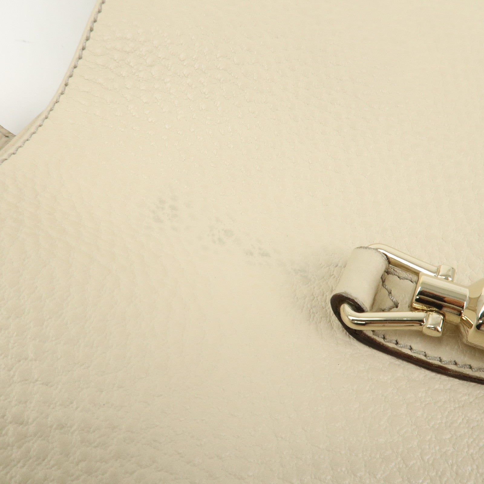 GUCCI New Jackie Leather Shoulder Bag Hand Bag Ivory 137335