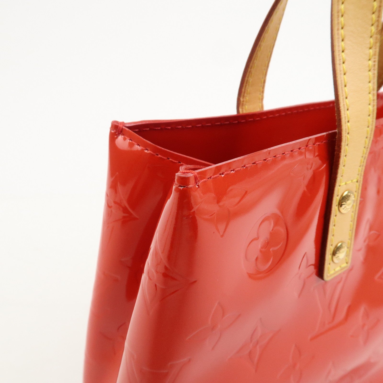 Louis Vuitton Monogram Vernis Leather Lead PM Hand Bag Rouge M91088