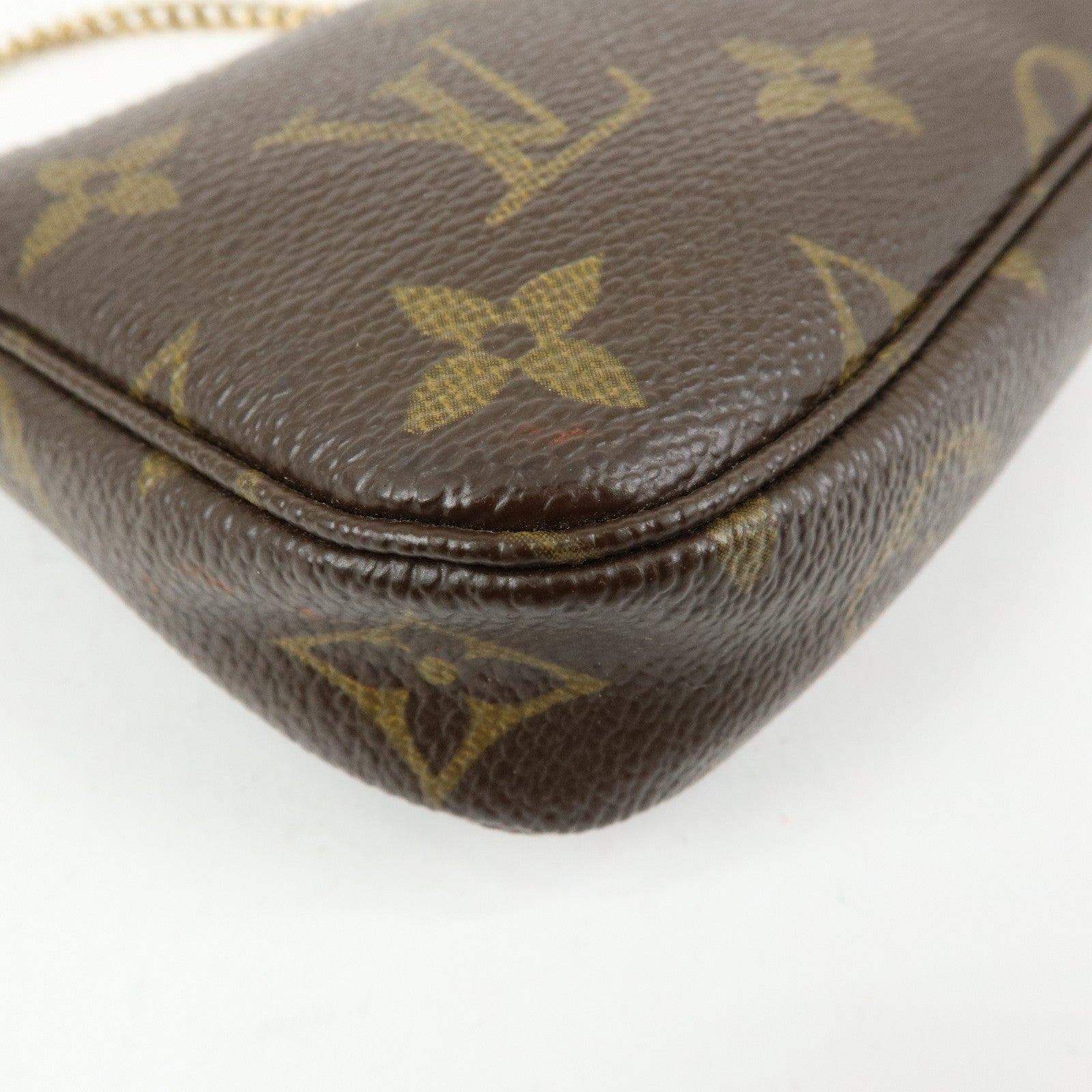 Louis Vuitton Monogram Mini Pochette Accessoires Hand Bag M58009