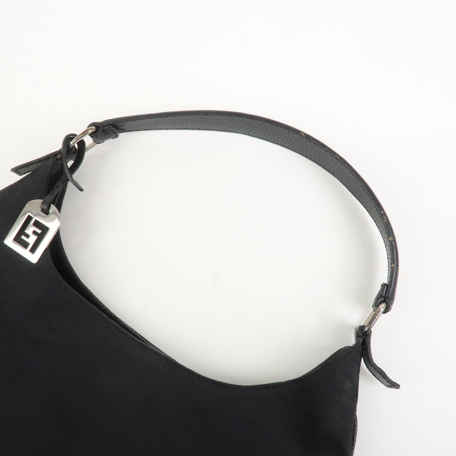 FENDI Canvas Leather Tiger Pattern Shoulder Bag Hand Bag 8BR279