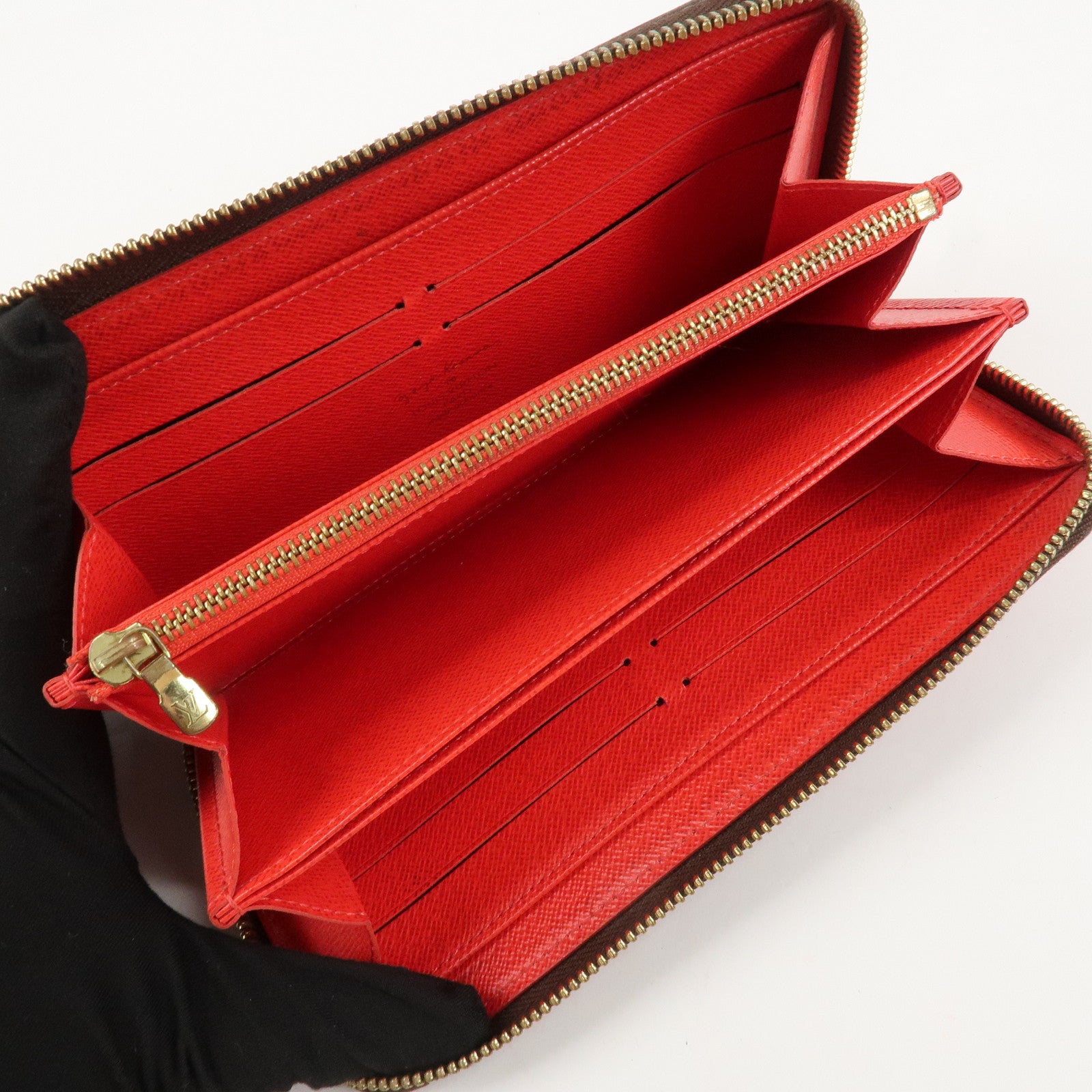 Louis Vuitton Monogram Kusama Pumpkin Dots Zippy Wallet M60450 Used