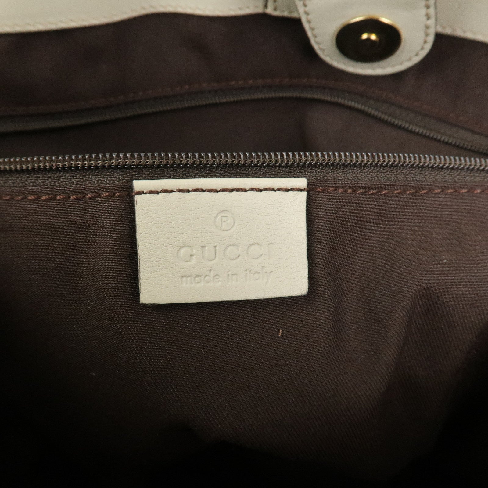 GUCCI Gucciori Pug Dog GG Canvas Patent Leather Tote Bag 212374