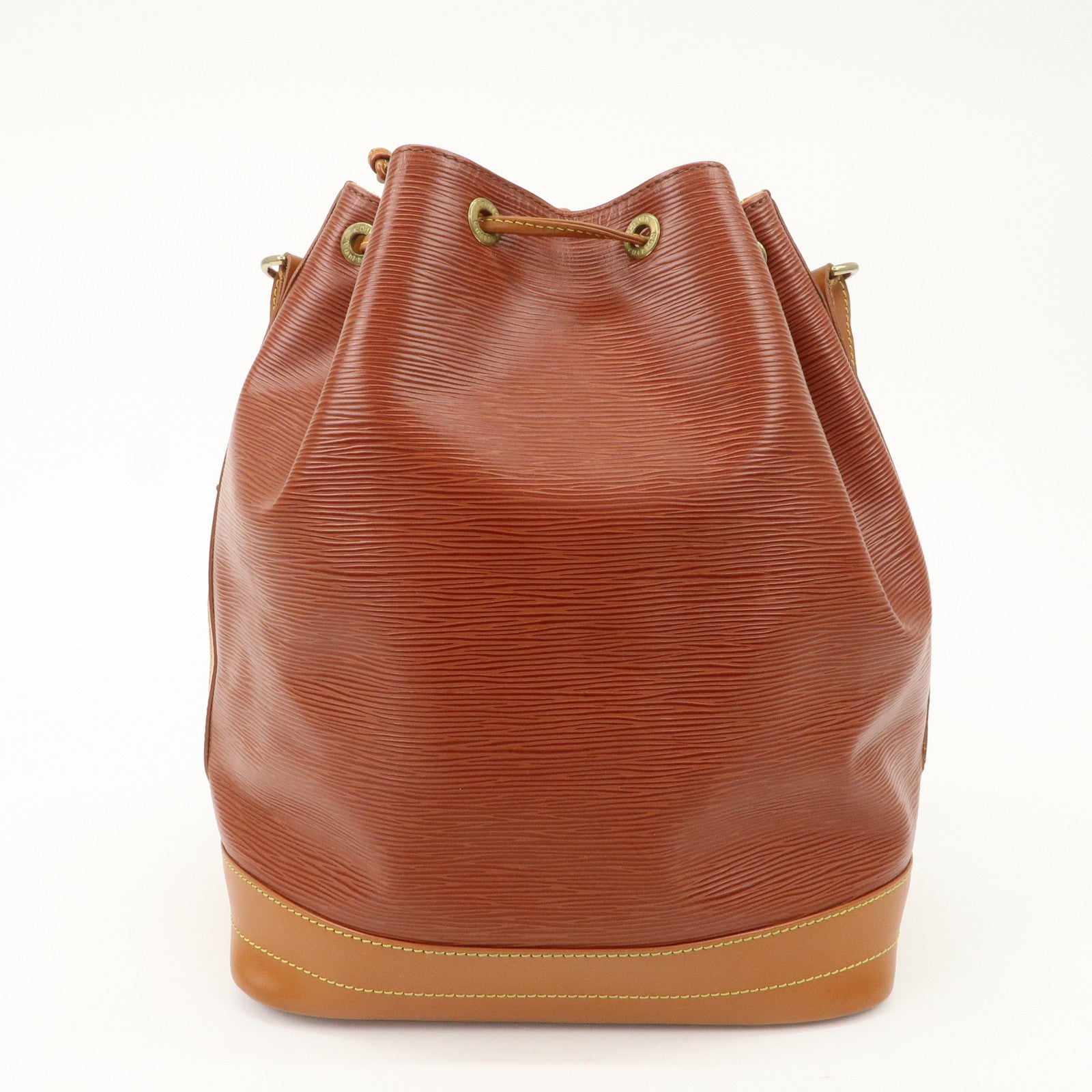 Louis Vuitton Epi Noe Shoulder Bag Zipang Gold Kenya Brown M44028