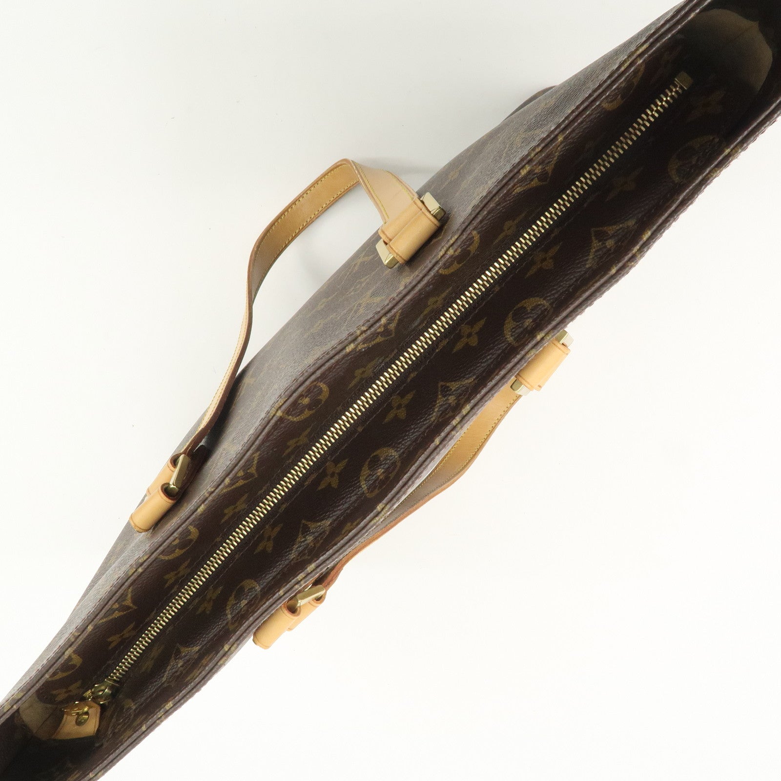 Louis Vuitton Monogram Luco Tote Bag Hand Bag Brown M51155 Used