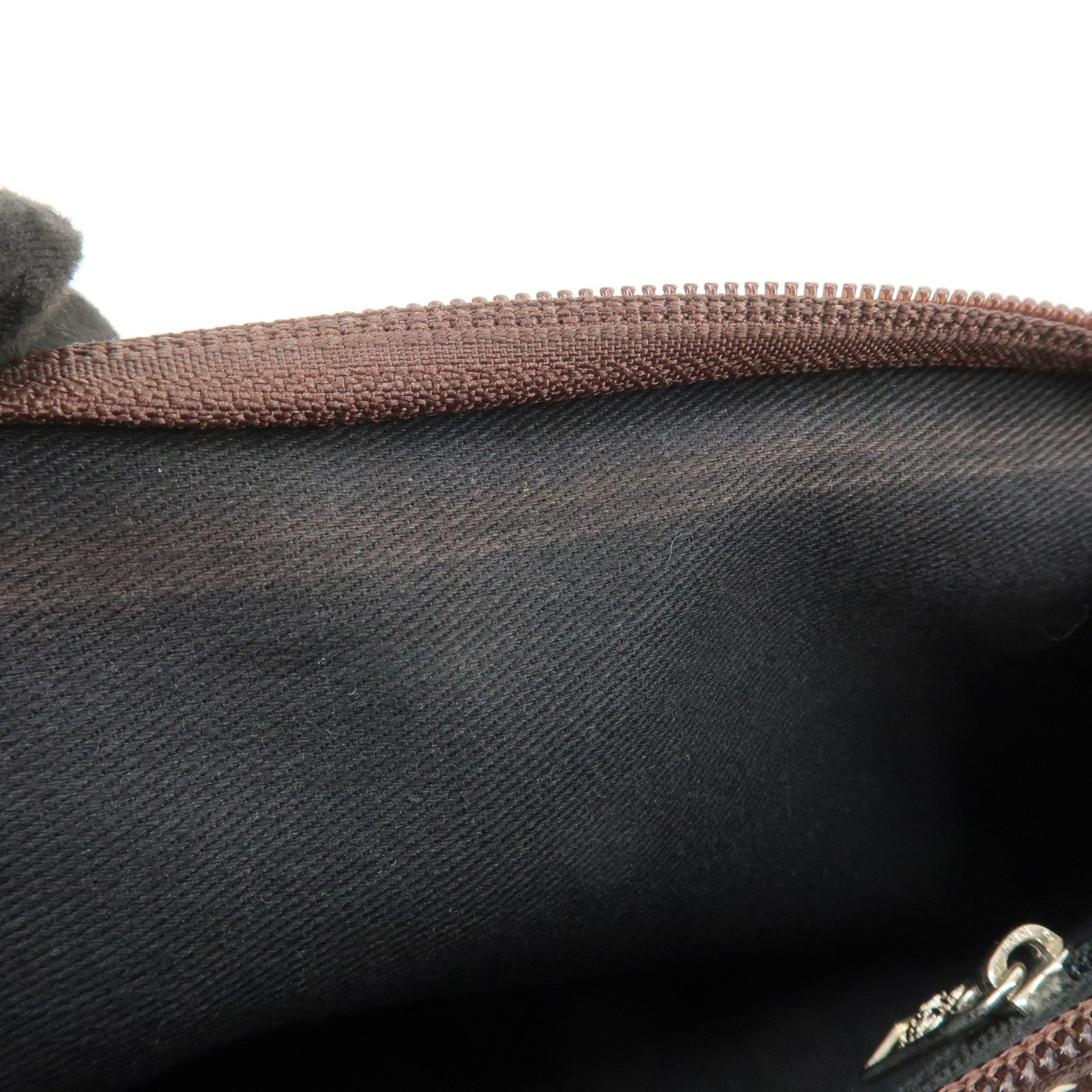 LOEWE Anagram Canvas Leather Shoulder Bag Hand Bag Denim Brown