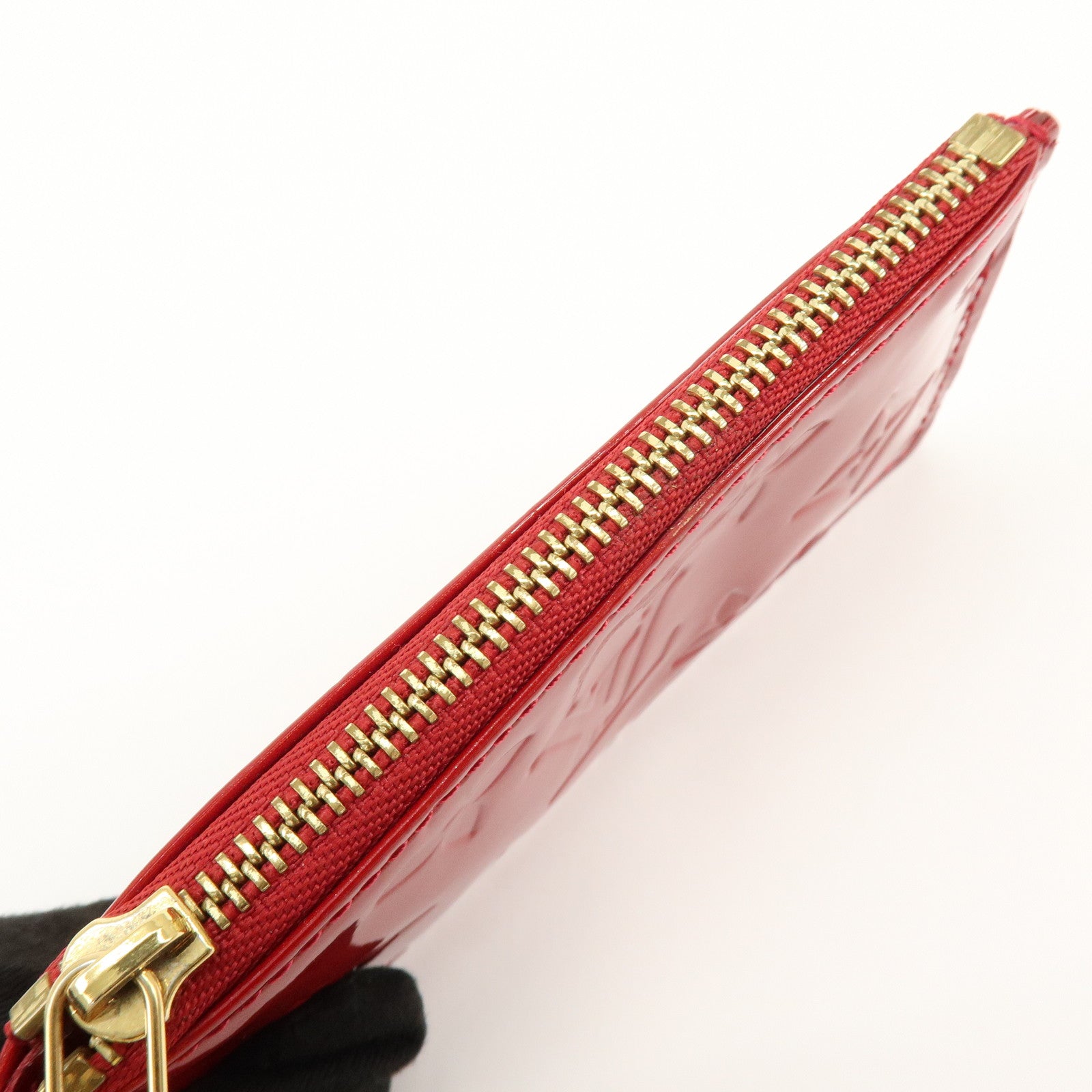 Louis Vuitton Monogram Vernis Pochette Cles Coin Case Red M91977