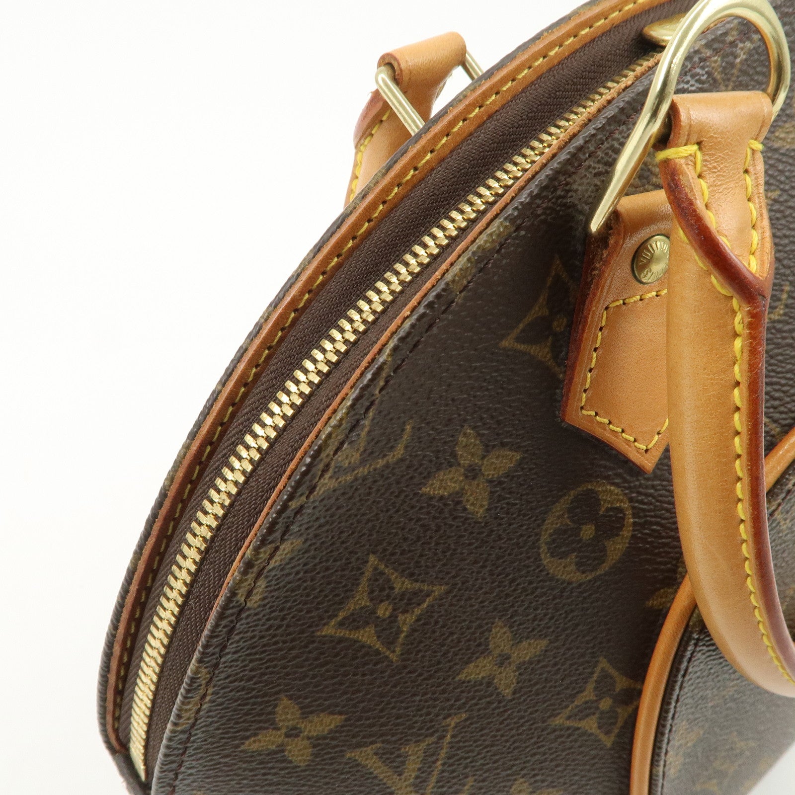 Louis Vuitton Monogram Ellipse PM Hand Bag Brown Gold HDW M51127