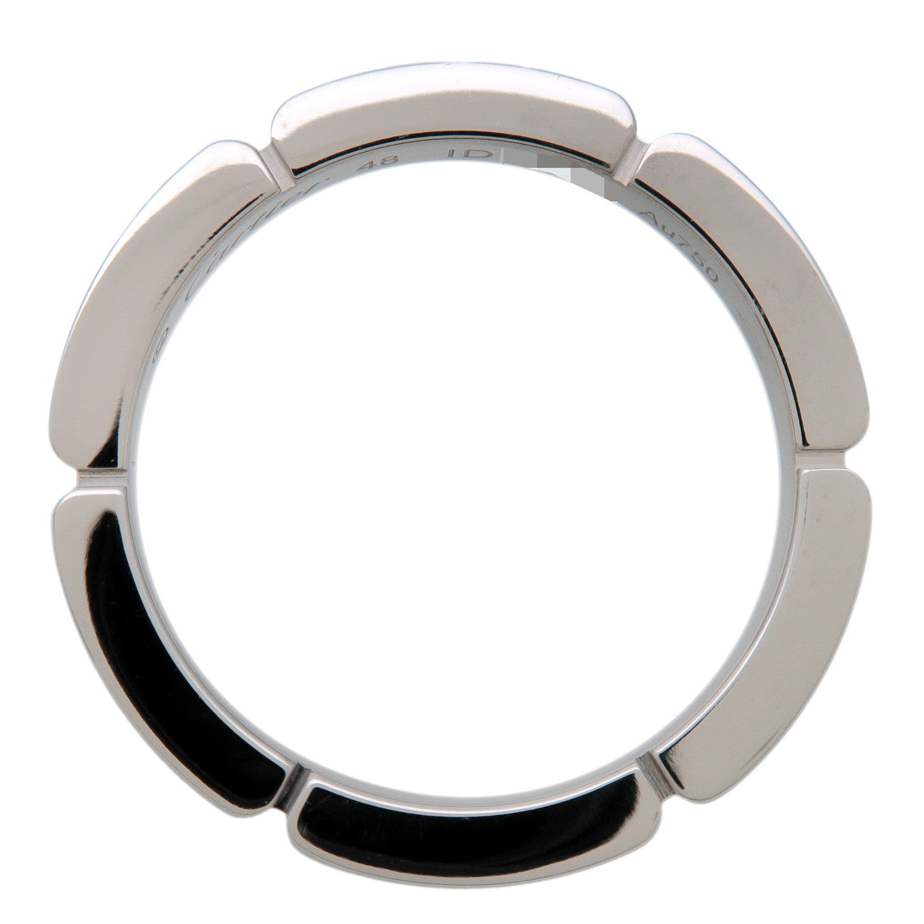 Cartier Maillon Panthere Half Diamond Ring K18 750WG #48 US4.5 EU48