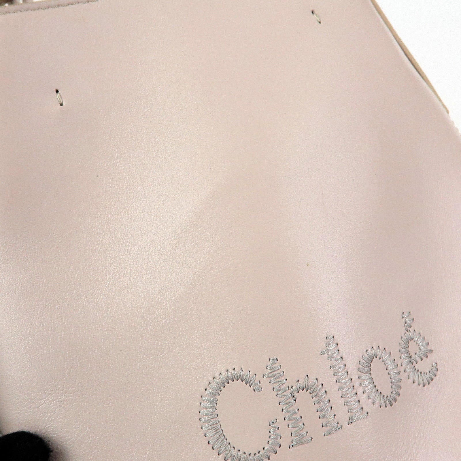 Chloe Sense Micro Leather 2Way Bag Shoulder Bag Hand Bag Pink Beige