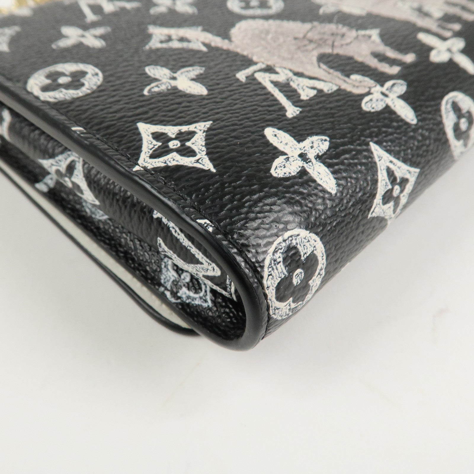 Louis Vuitton Catgram Portefeuille Chain Wallet Bag M63888 Used