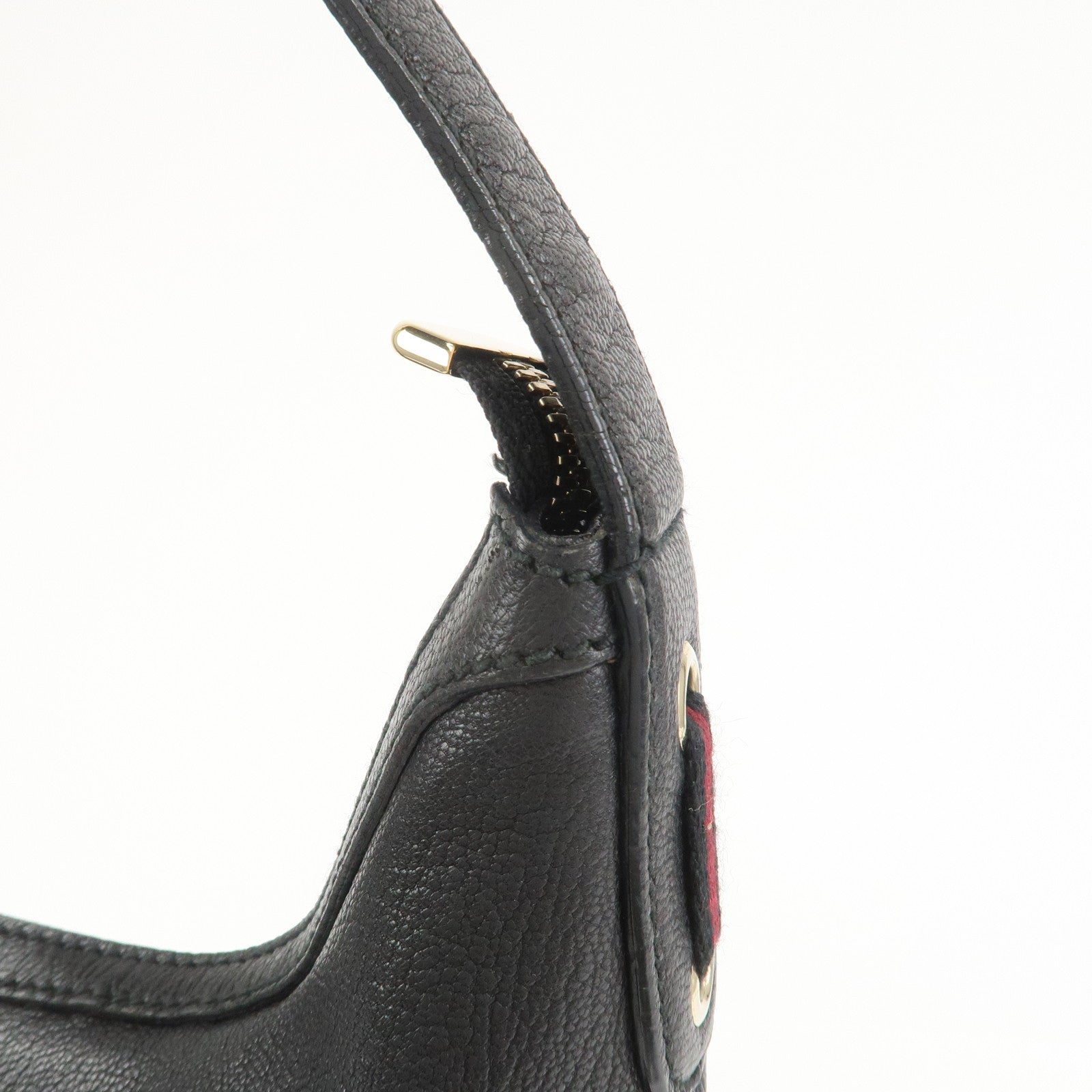 GUCCI Princy Sherry Leather Shoulder Bag Hand Bag Black 162882