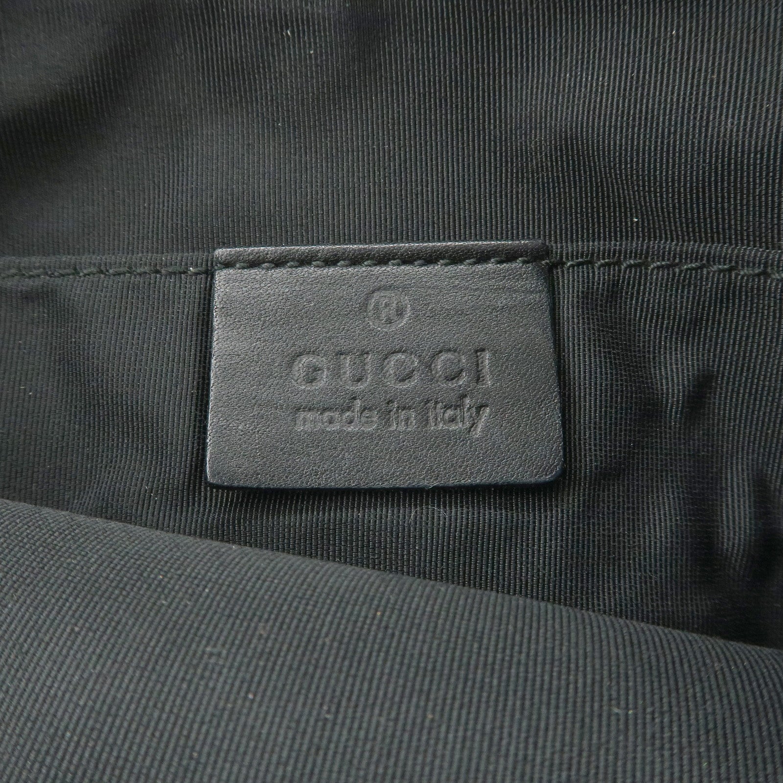 GUCCI GG Canvas Hand Bag Shoulder Bag Black Gold HDW 32160 Used