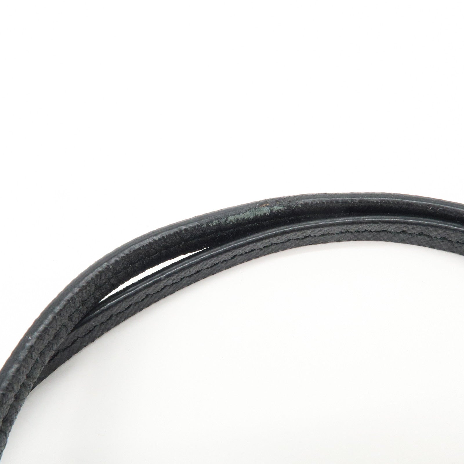 PRADA Saffiano Leather Heart Card Case Pass Case Black Red 1MC006