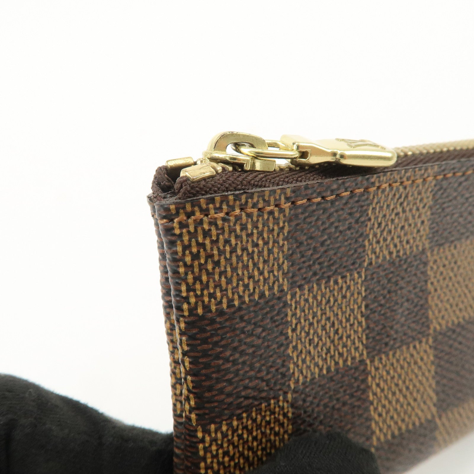 Louis Vuitton Damier Pochette Cles Coin Case Damier Ebene N62658