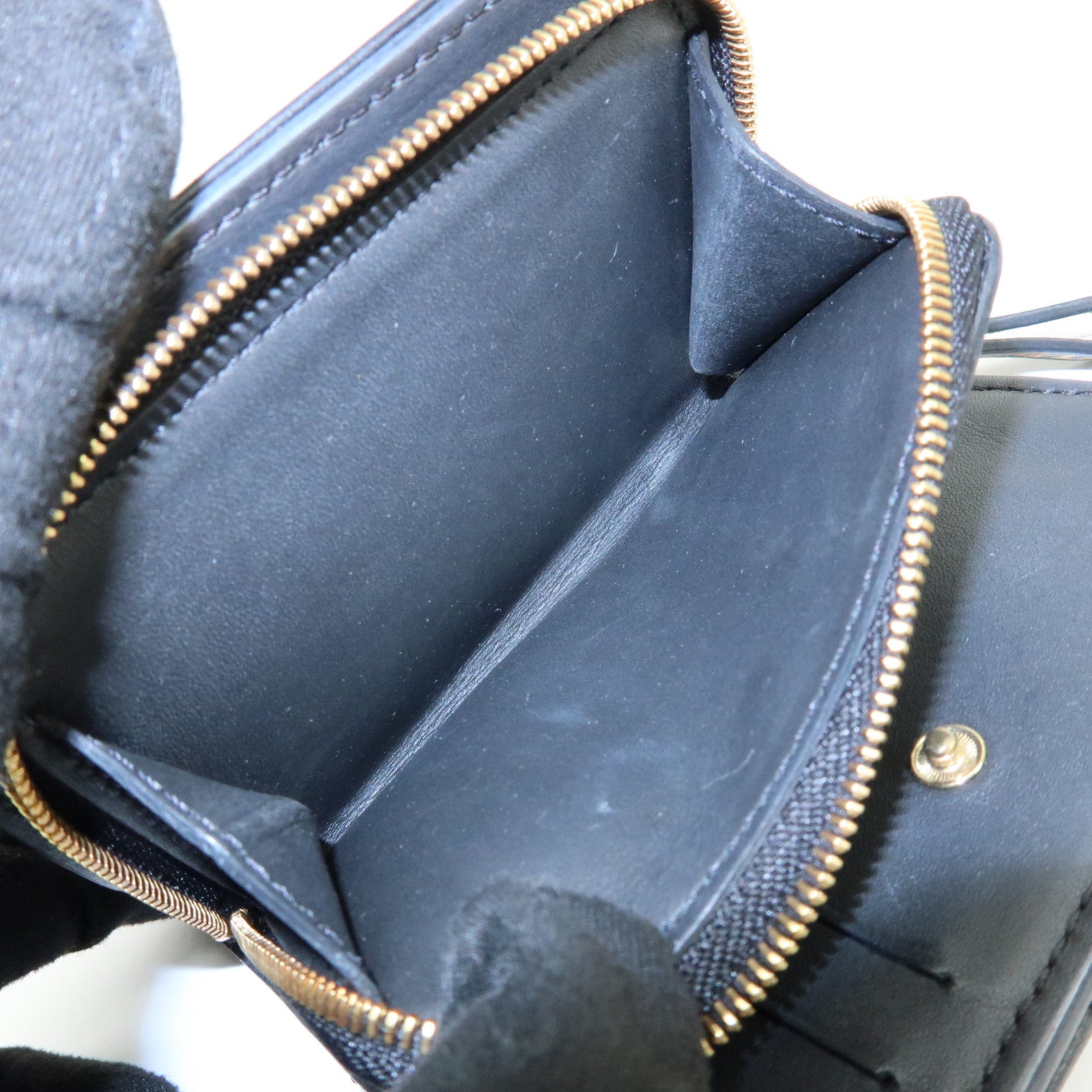 Louis Vuitton New Wave Leather Zippy Compact Wallet Noir M63789