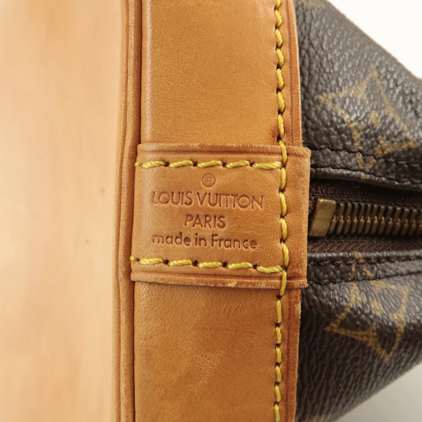 Louis Vuitton Monogram Alma Hand Bag Brown M51130 Used