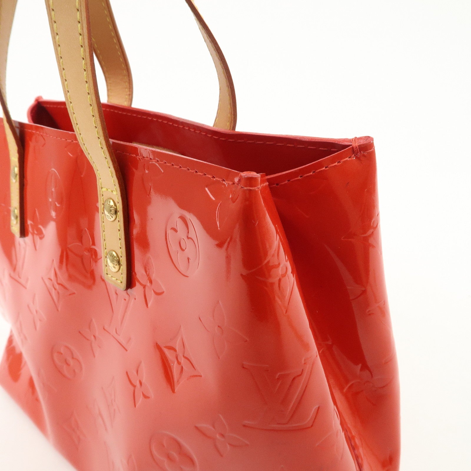 Louis Vuitton Monogram Vernis Lead PM Hand Bag Rouge M91088 Used
