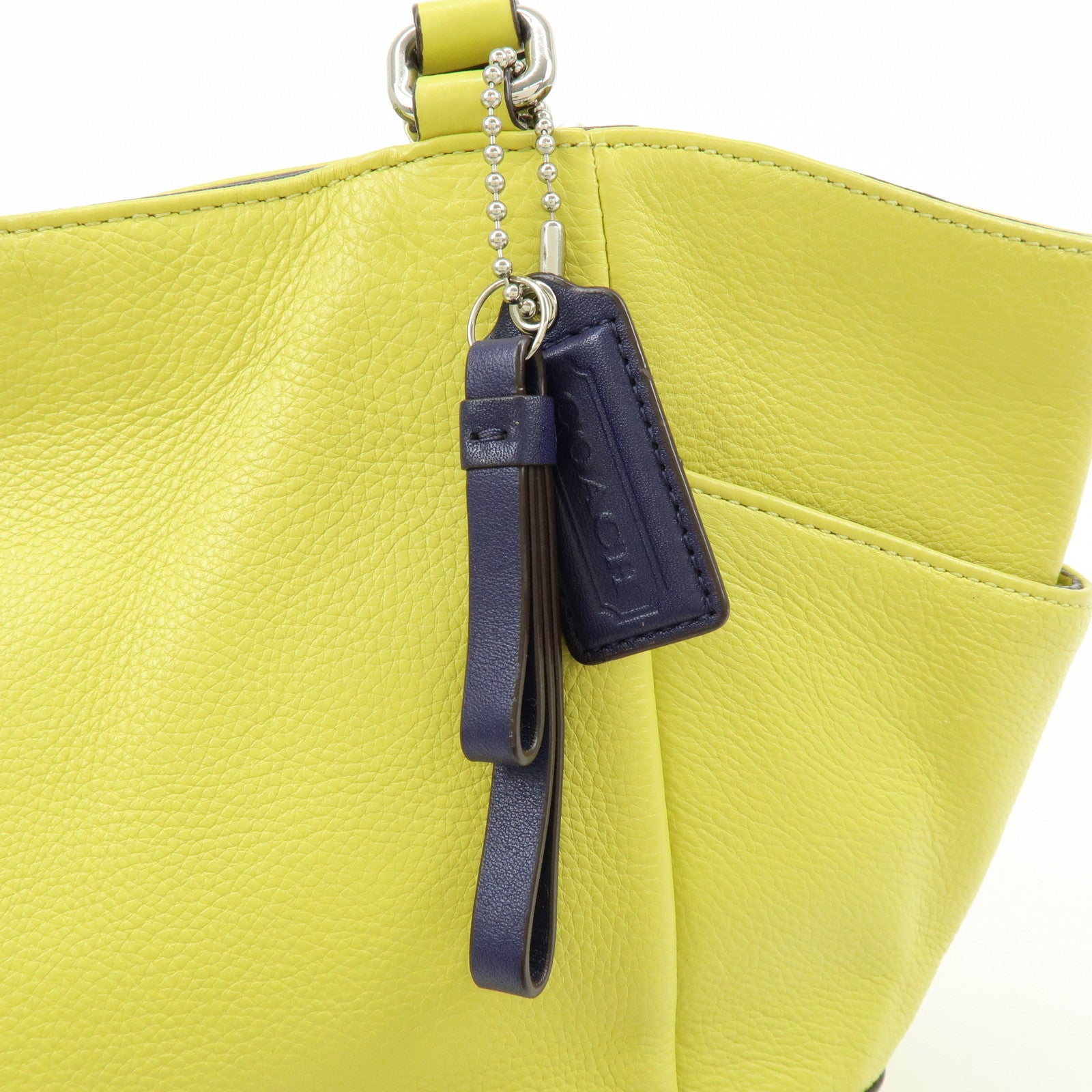 COACH Parker Leather Tote Bag Shoulder Bag Yellow