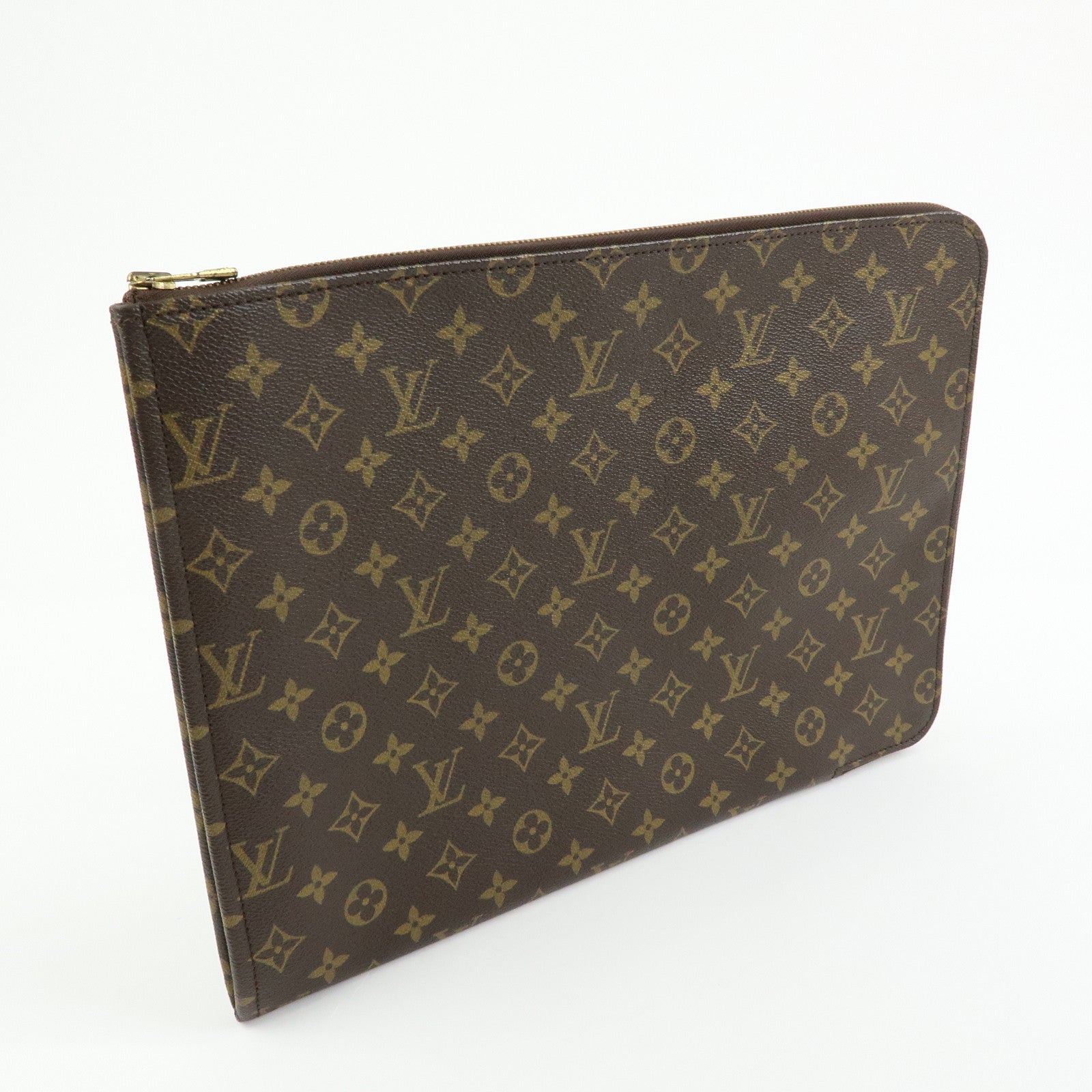Louis Vuitton Monogram Posh Documents Clutch Bag Brown M53456