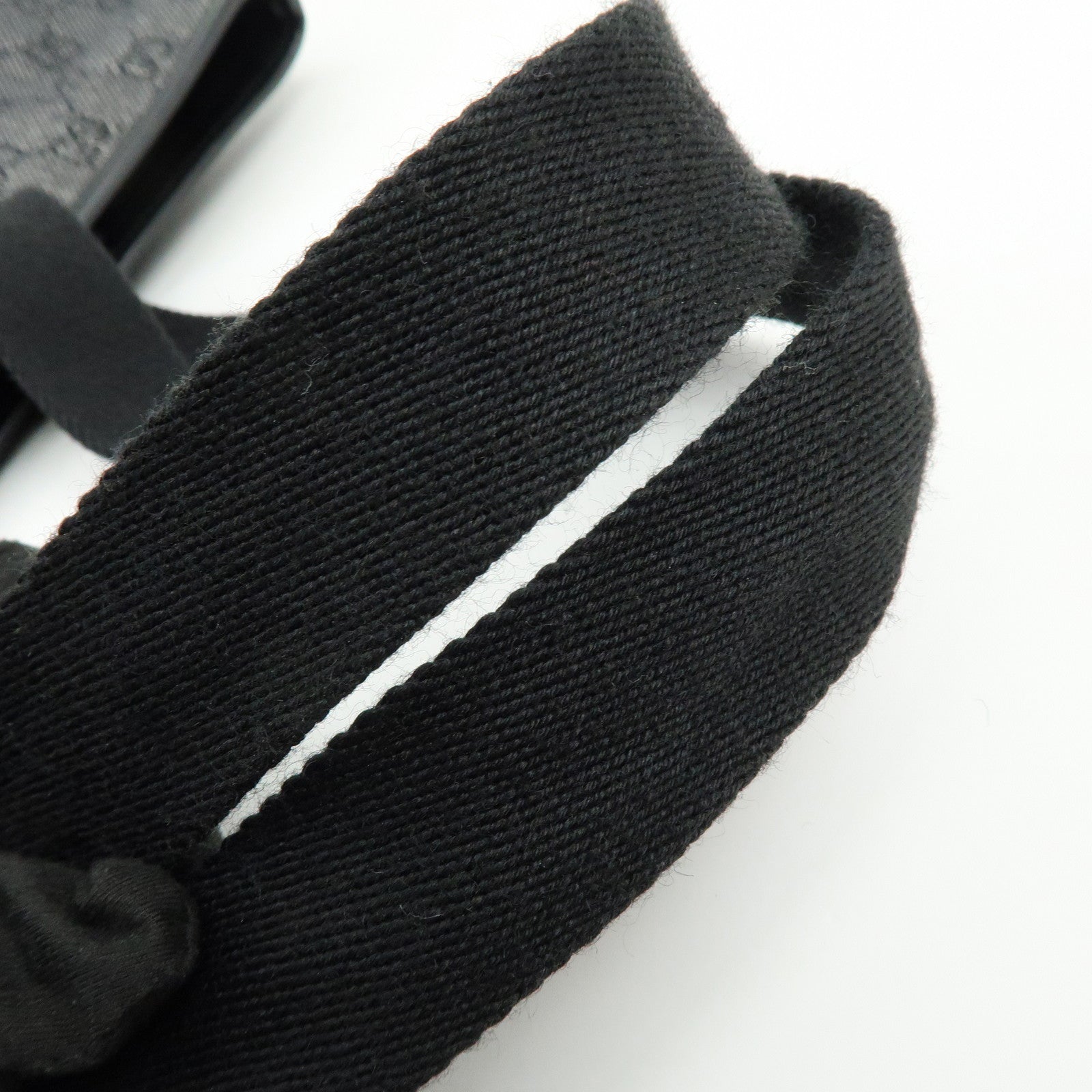 GUCCI GG Canvas Leather Tote Bag Shoulder Bag Black 34339