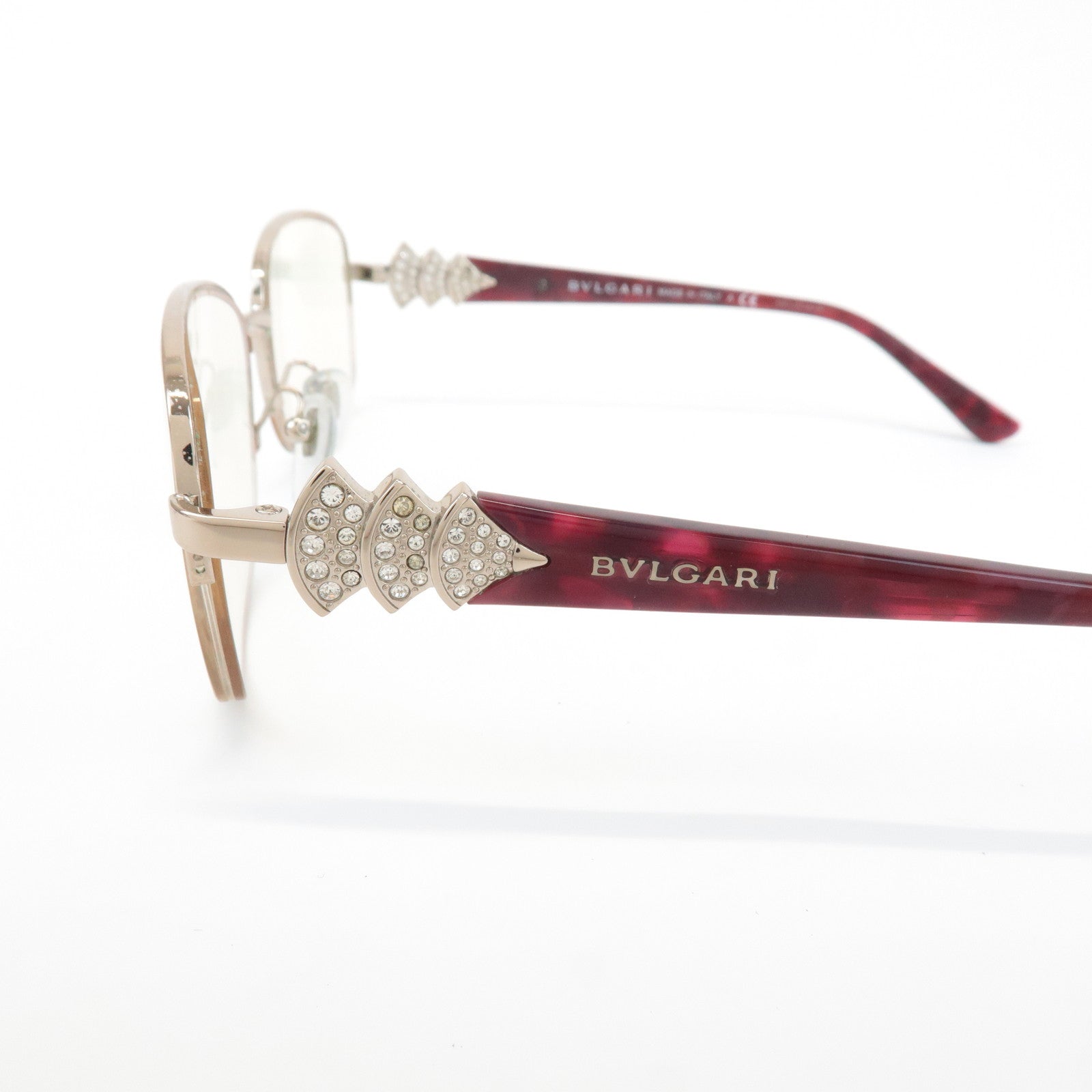 BVLGARI Metal Plastic Diva Glasses Red 2162B 266 Used