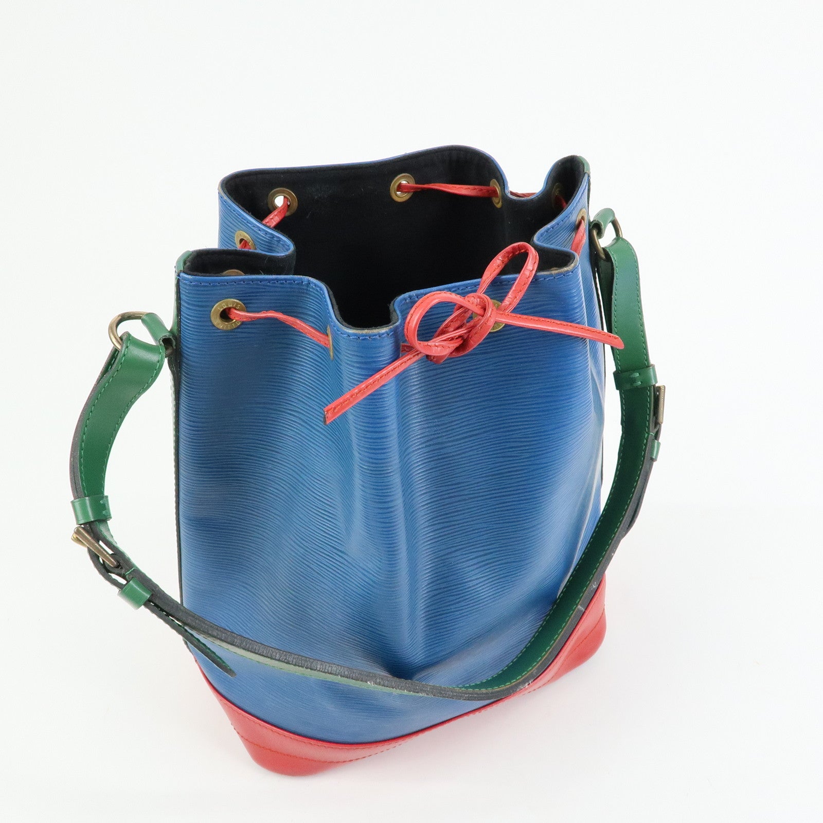 Louis Vuitton Epi Noe Tricolor Shoulder Bag Blue Green Red M44082