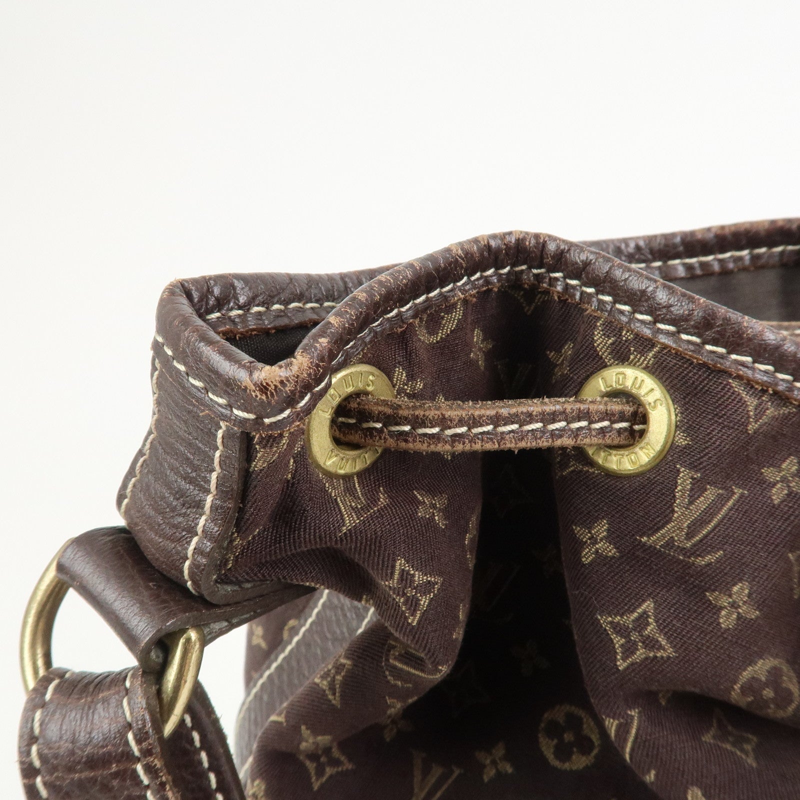 Louis Vuitton Monogram Mini Lin Noe Shoulder Bag Ebene M95229