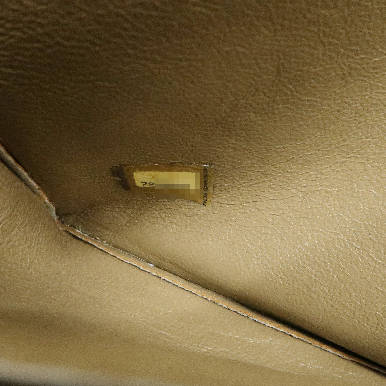 CHANEL COCO Mark Wide Stitch Chocolate Bar Chain Shoulder Bag Blue Gold Used