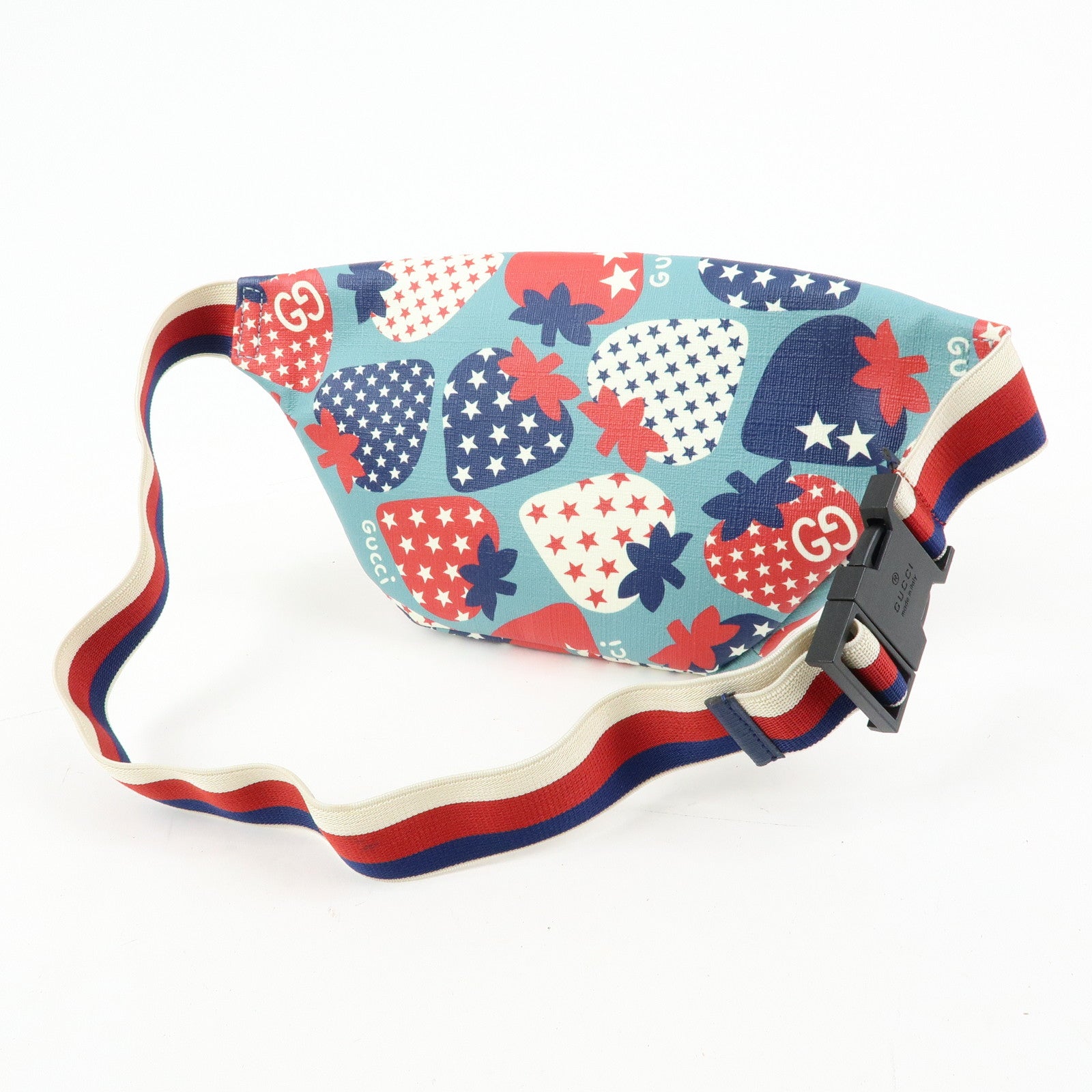 GUCCI Children's Sherry PVC Waist Pouch Body Bag Strawberry 502095