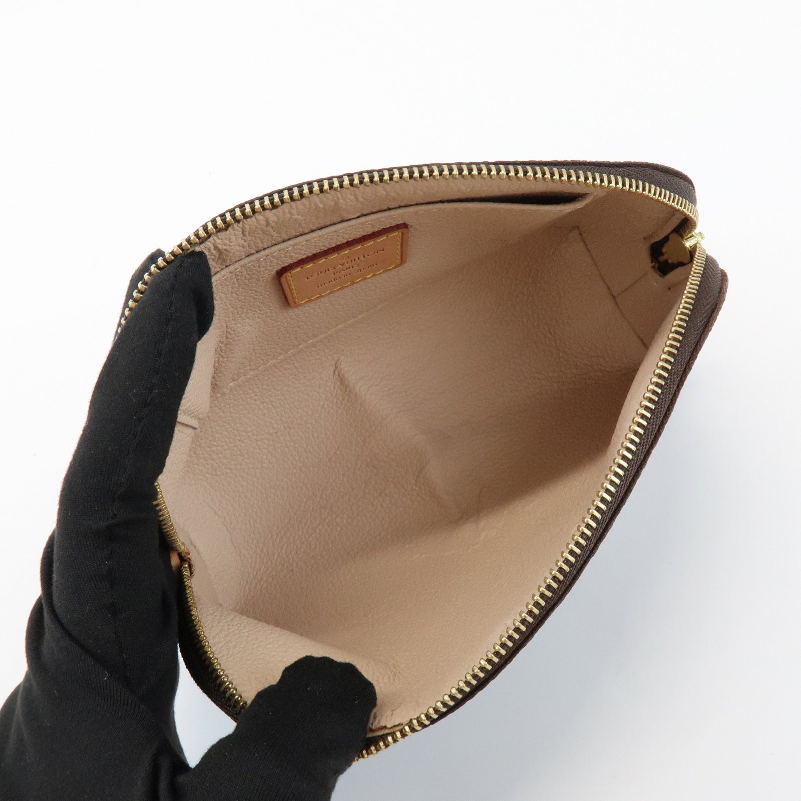 Louis Vuitton Monogram Pochette Cosmetic Pouch Brown M47515