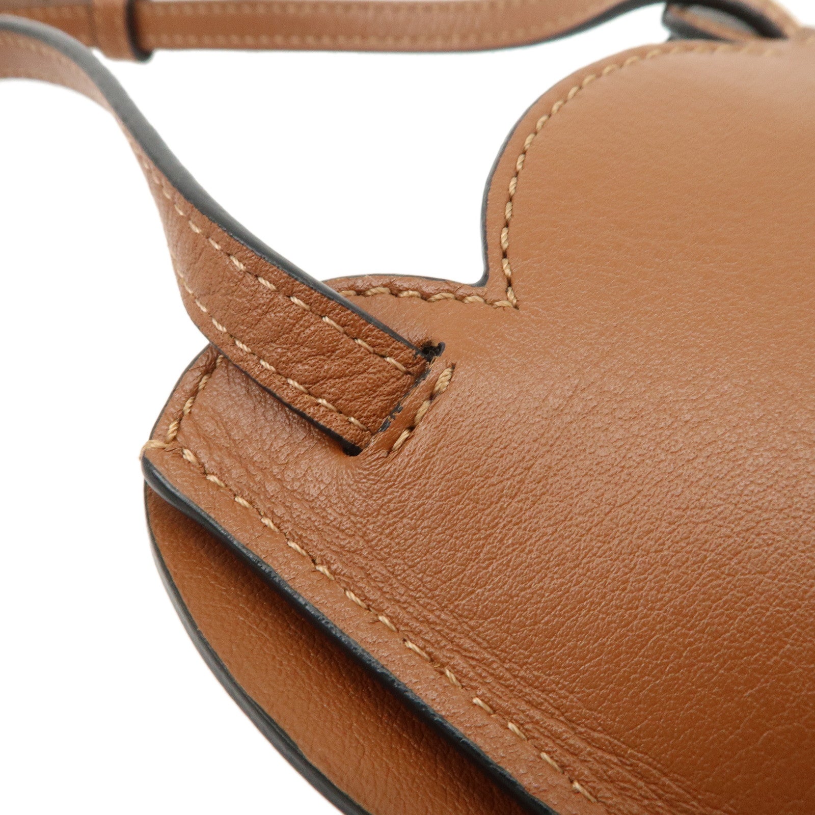 LOEWE Anagram Elephant Pocket Style Shoulderr Bag Brown C623B02X04 Used