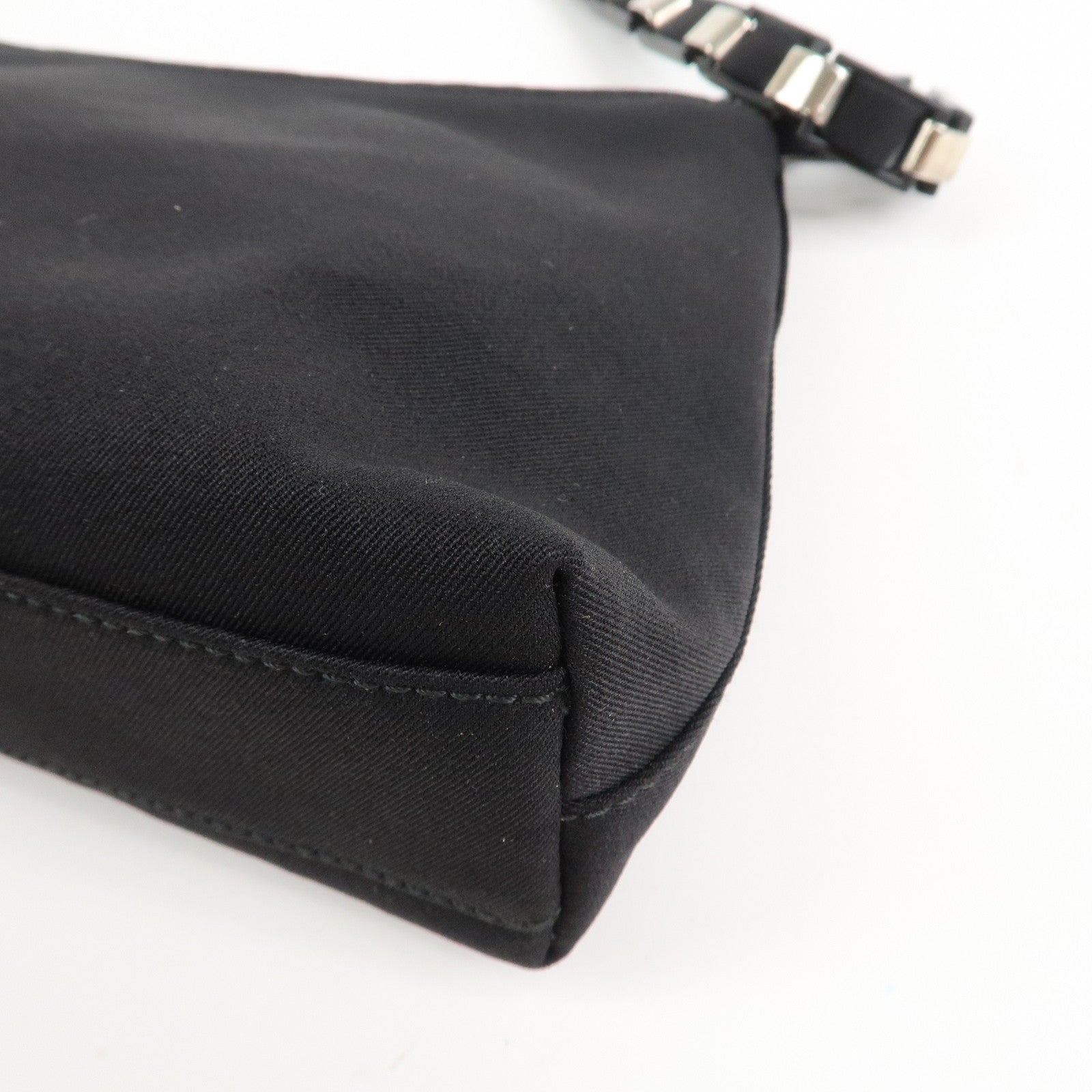 Ferragamo Nylon Shoulder Bag Hand Bag Black D21 9659