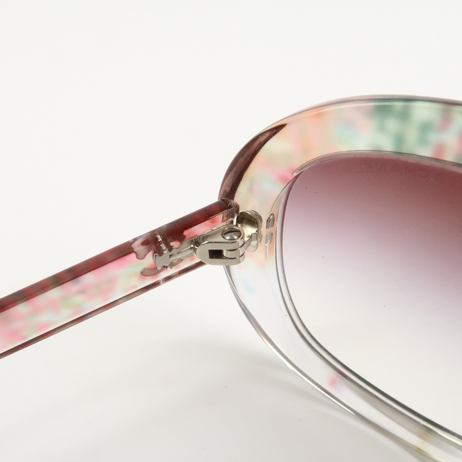 CHANEL COCO Mark Plastic Sunglasses 57□17 Multicolor 5219-A Used