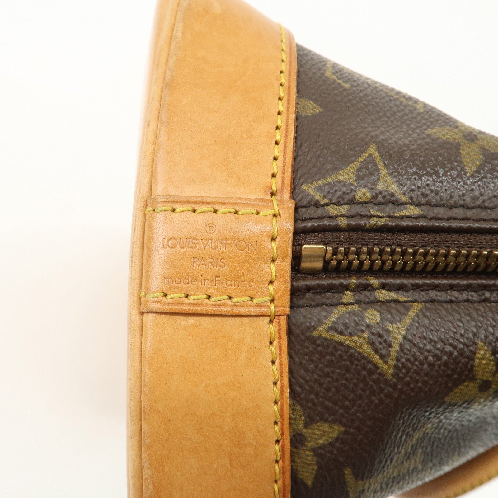 Louis Vuitton Monogram Canvas Alma Hand Bag Brown M51130 Used