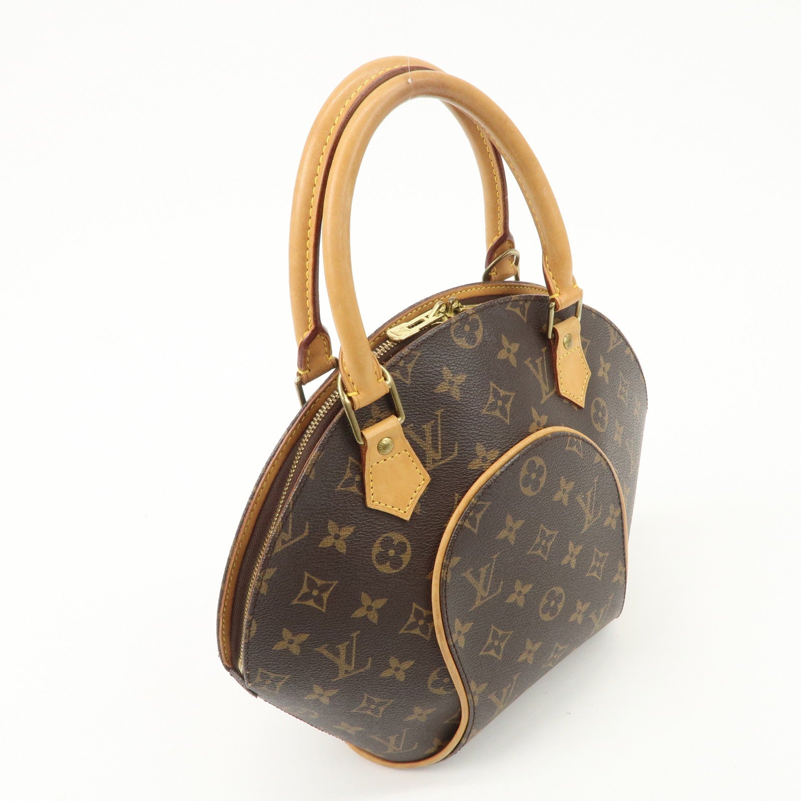 Louis Vuitton Monogram Ellipse PM Hand Bag Brown M51127 Used
