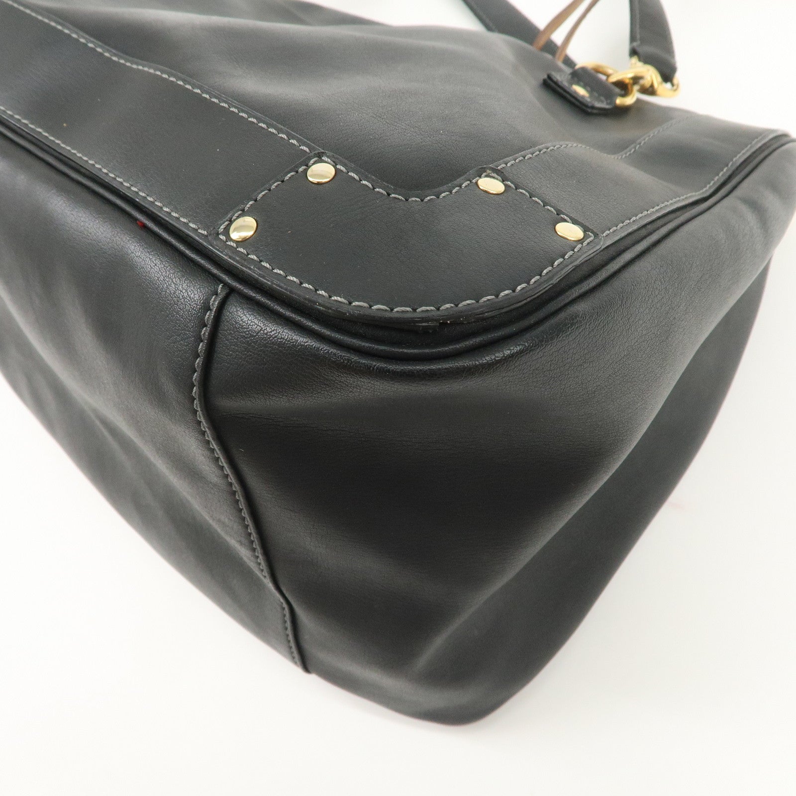 Chloe Eden Leather Shoulder Bag Hand Bag Tote Bag Black