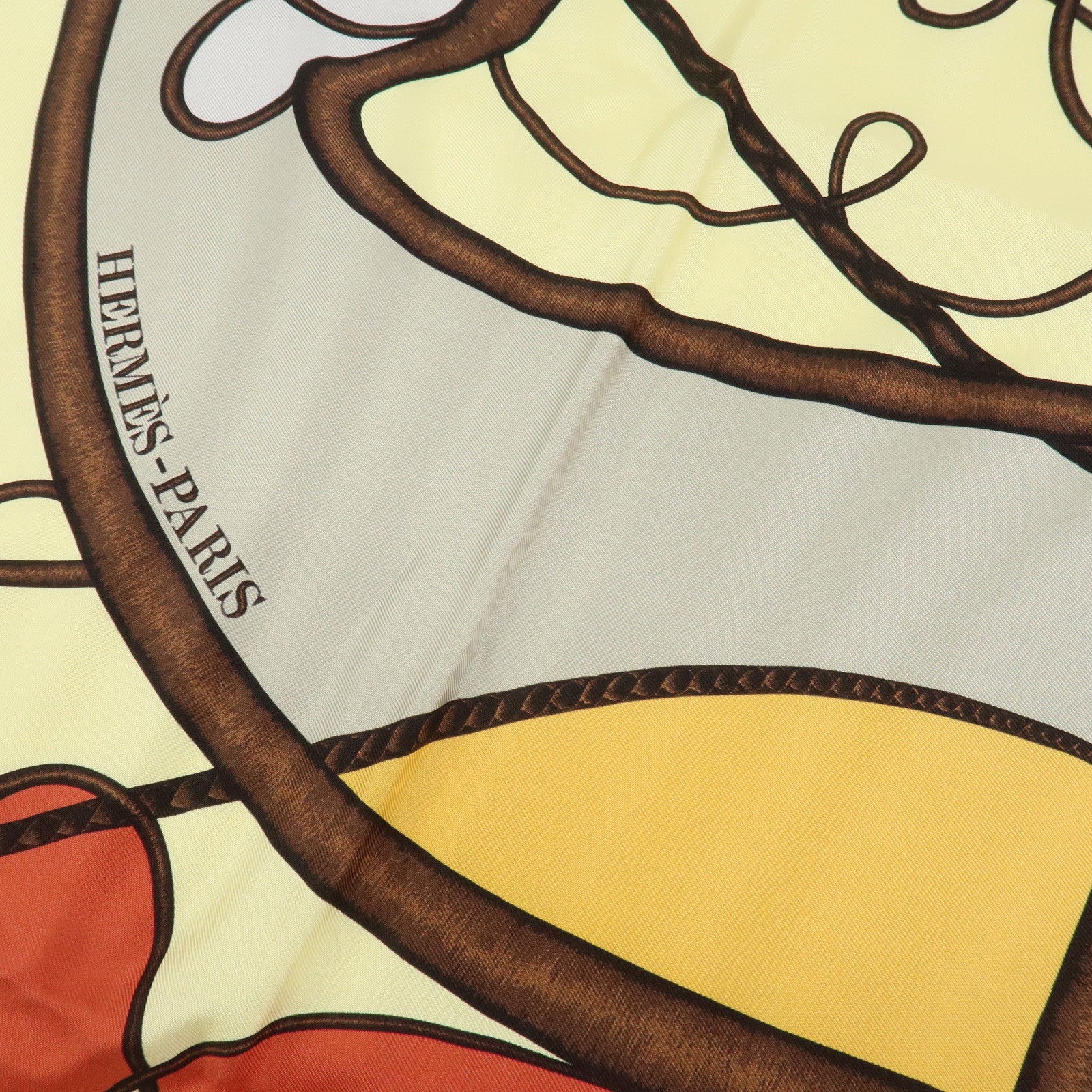 HERMES Carre 90 Silk 100% Coup de Fouet Scarf Black Multicolor