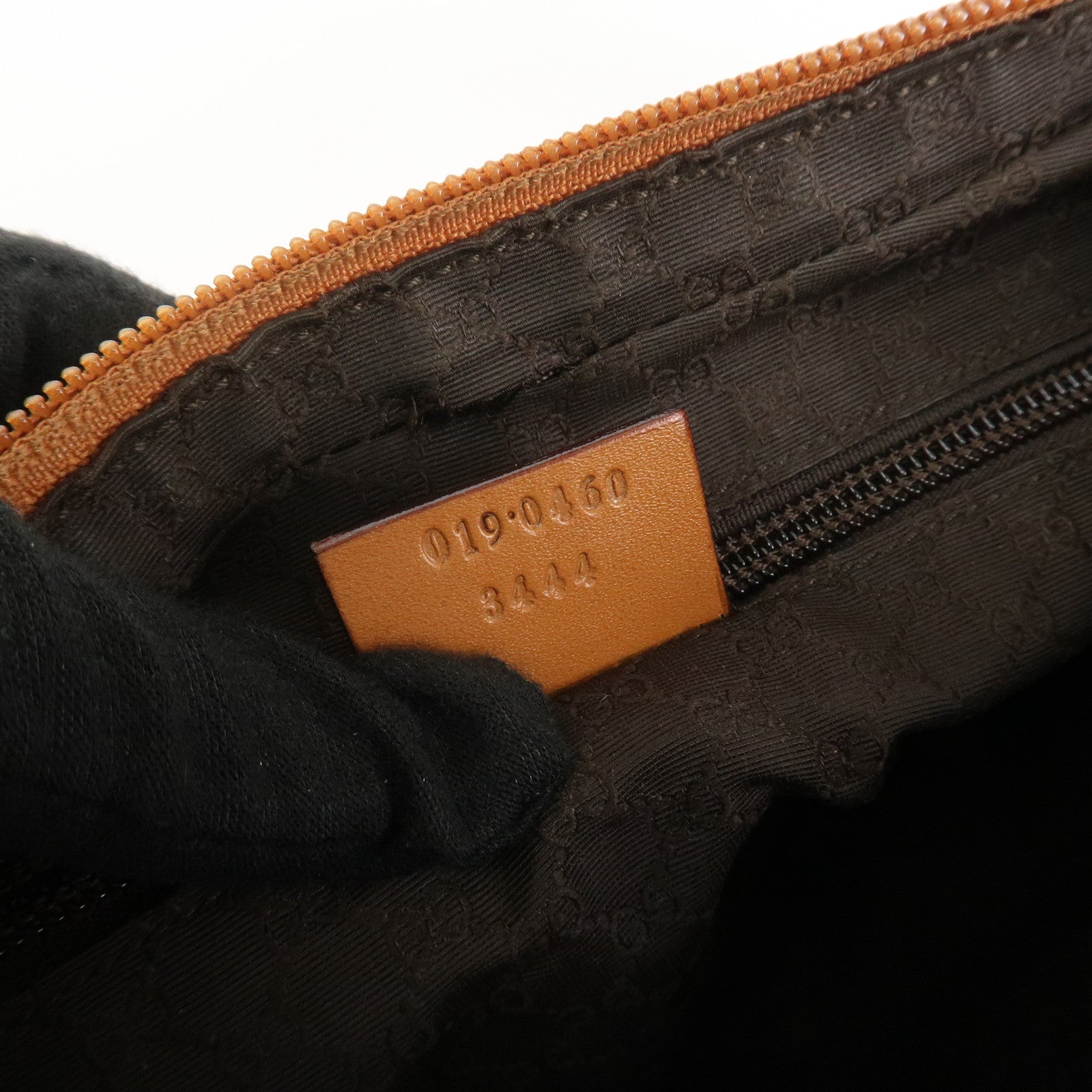 GUCCI Canvas Leather Shoulder Bag Hand Bag Dark Brown 019・0460