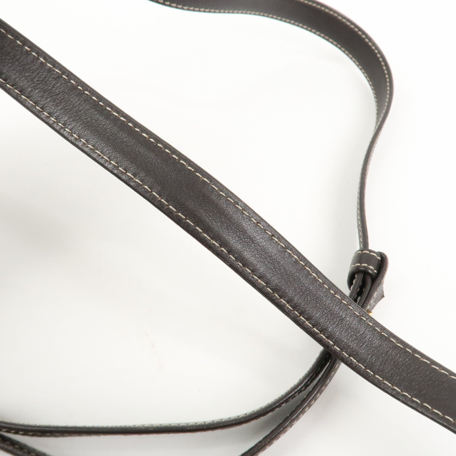 LOEWE Anagram Suede Leather Shoulder Bag Crossbody Bag Brown