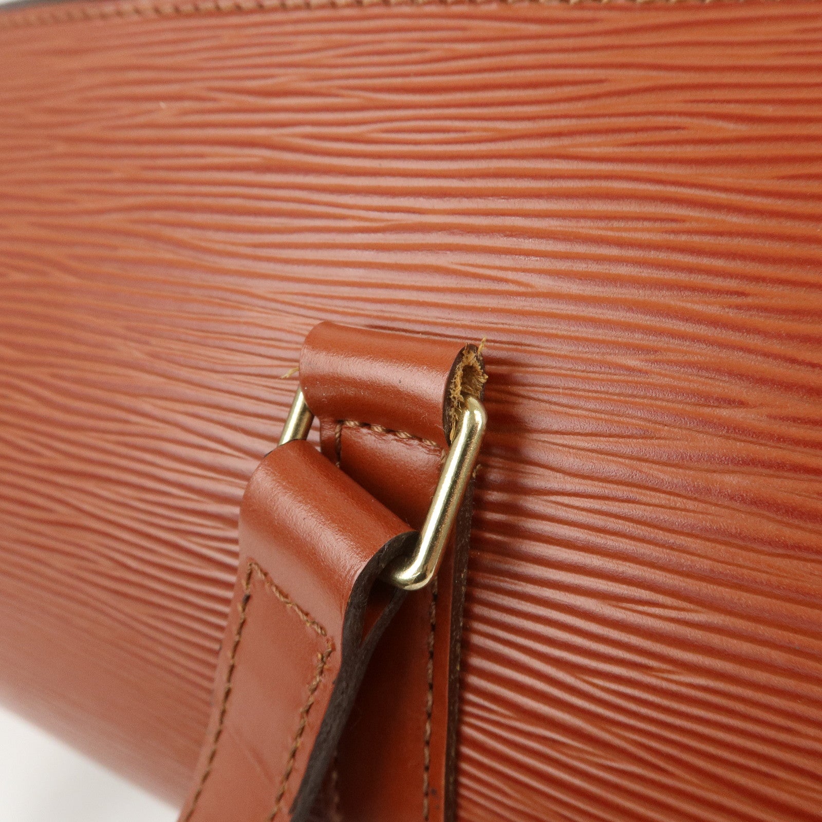 Louis Vuitton Epi Leather Soufflot Hand Bag Kenya Brown M52223