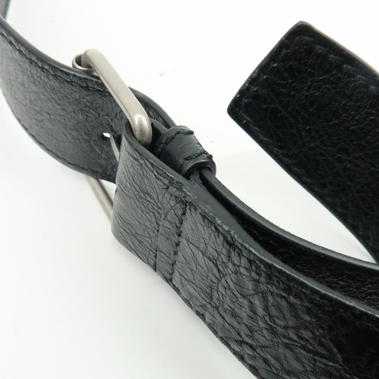 BALENCIAGA Neo Lift Leather Waist Bag Body Bag Black 542013
