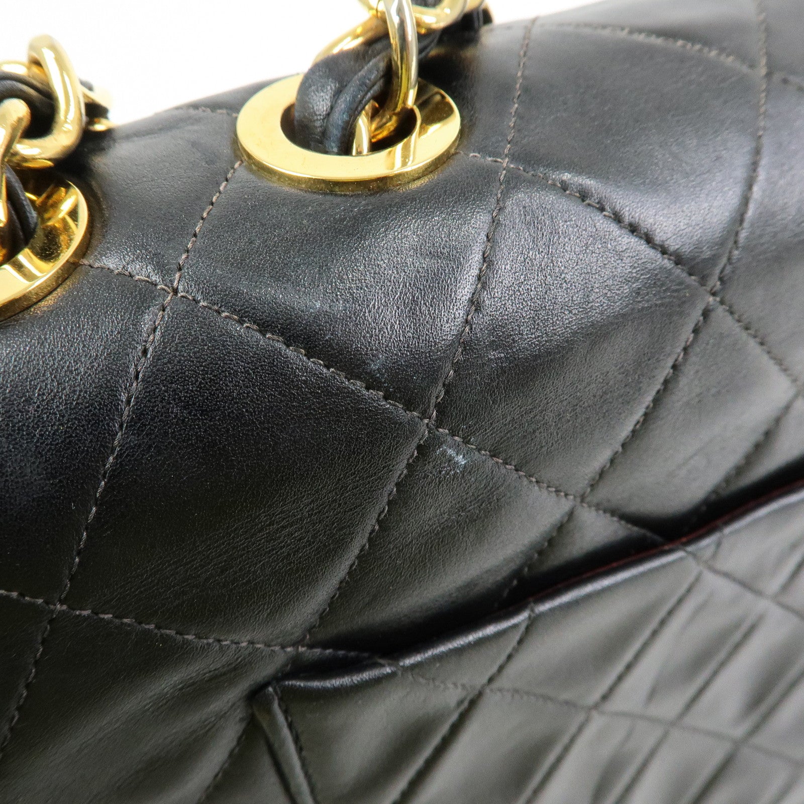 CHANEL Matelasse COCO Mark Chain Lamb Skin Shoulder Bag A01094