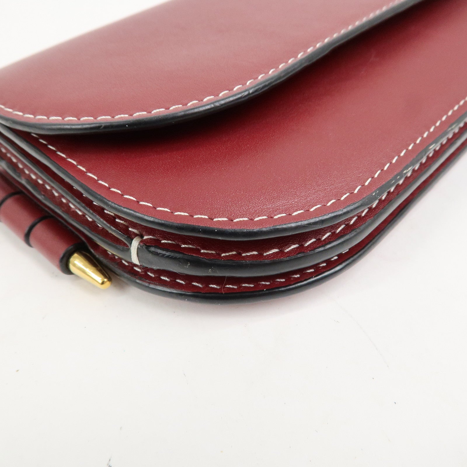 LOEWE Anagram Gate Continental Leather Long Wallet Bordeaux