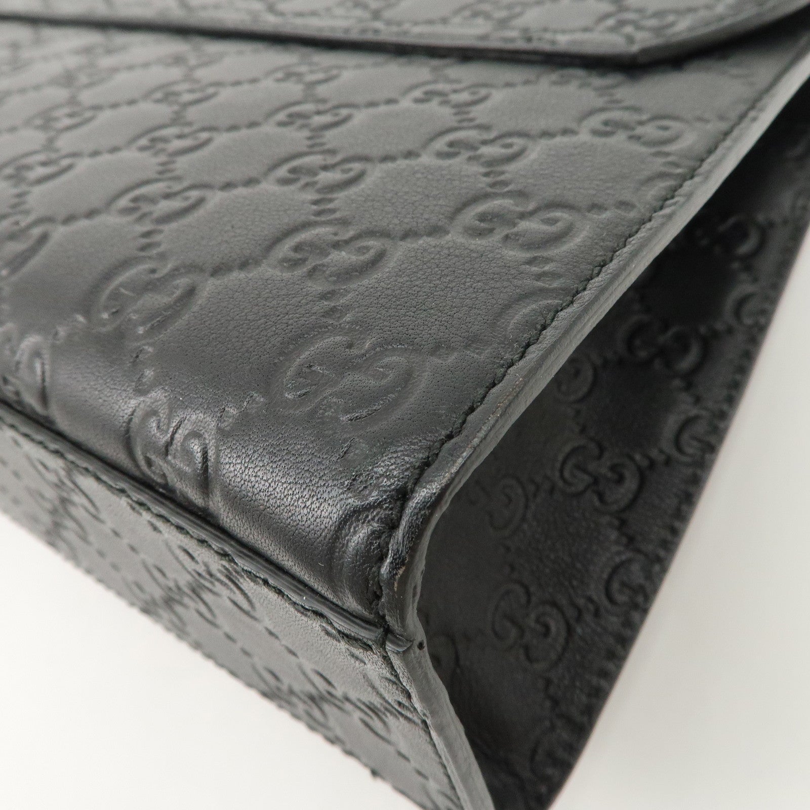 GUCCI Horsebit Guccissima Emily Leather Chain Shoulder Bag 295402 Used