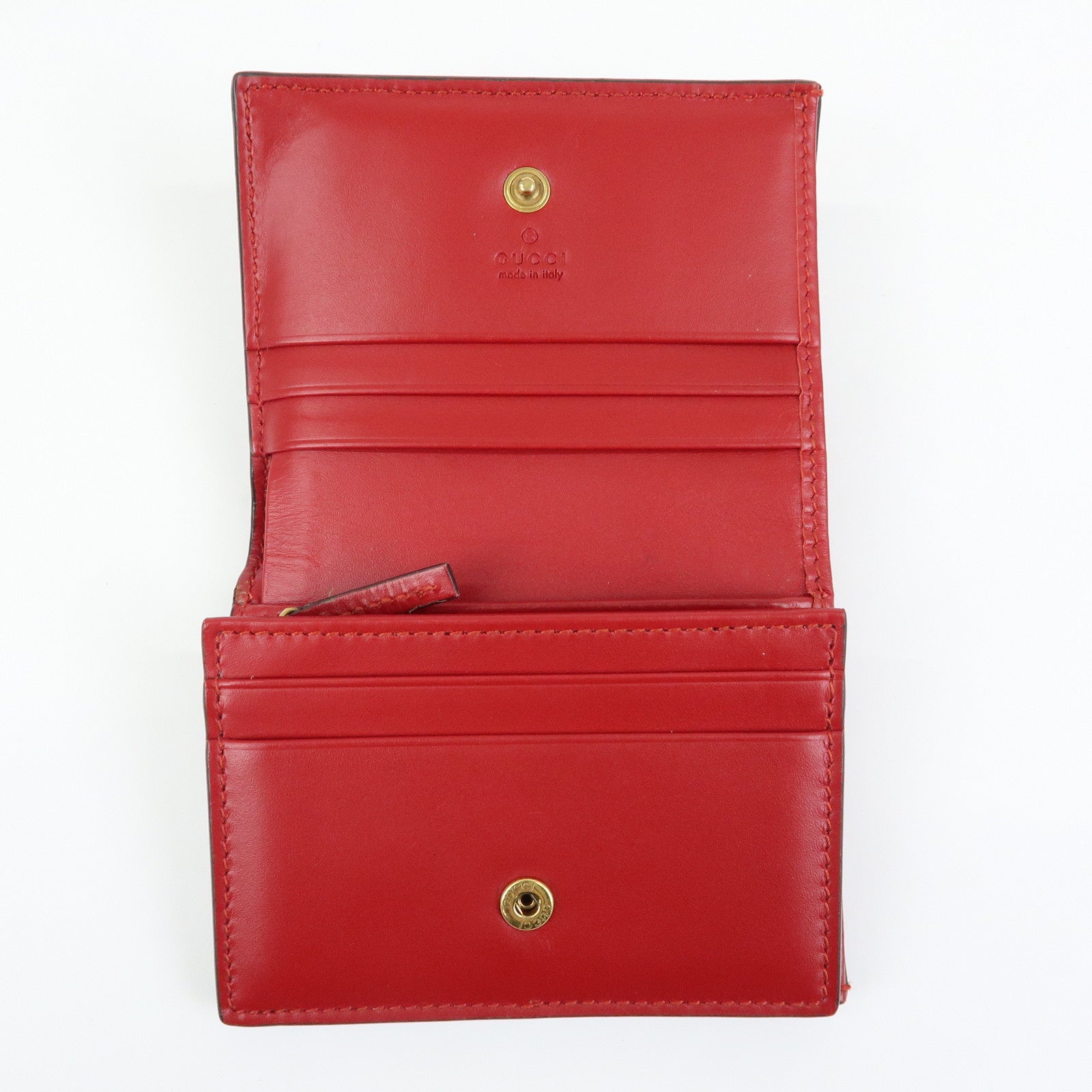 GUCCI Interlocking G GG Supereme Cherry Compact Wallet 476050