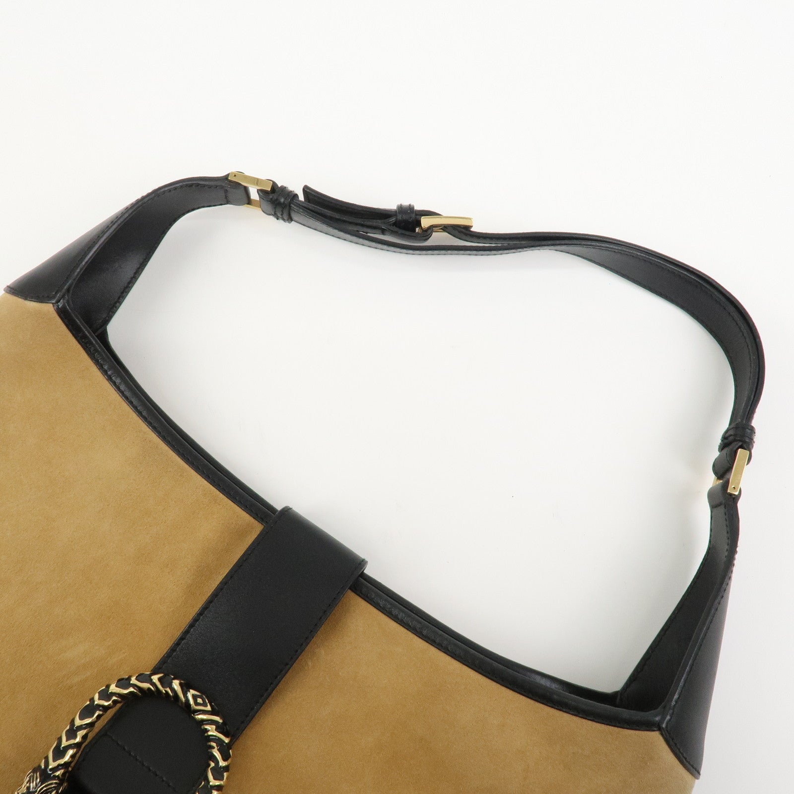 GUCCI Dionysus Suede Leather Shoulder Bag Light Brown 001.4067