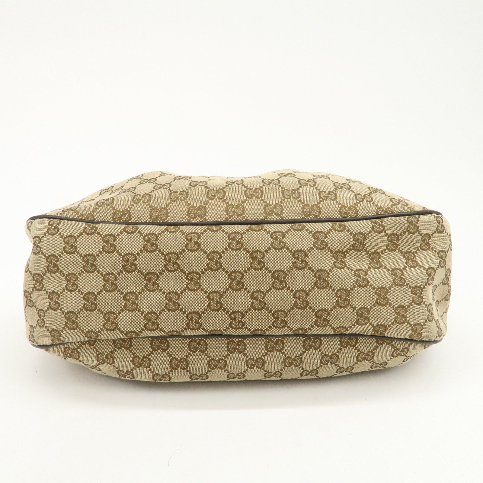 GUCCI Sukey Interlocking G GG Canvas Leather Shoulder Bag 362726